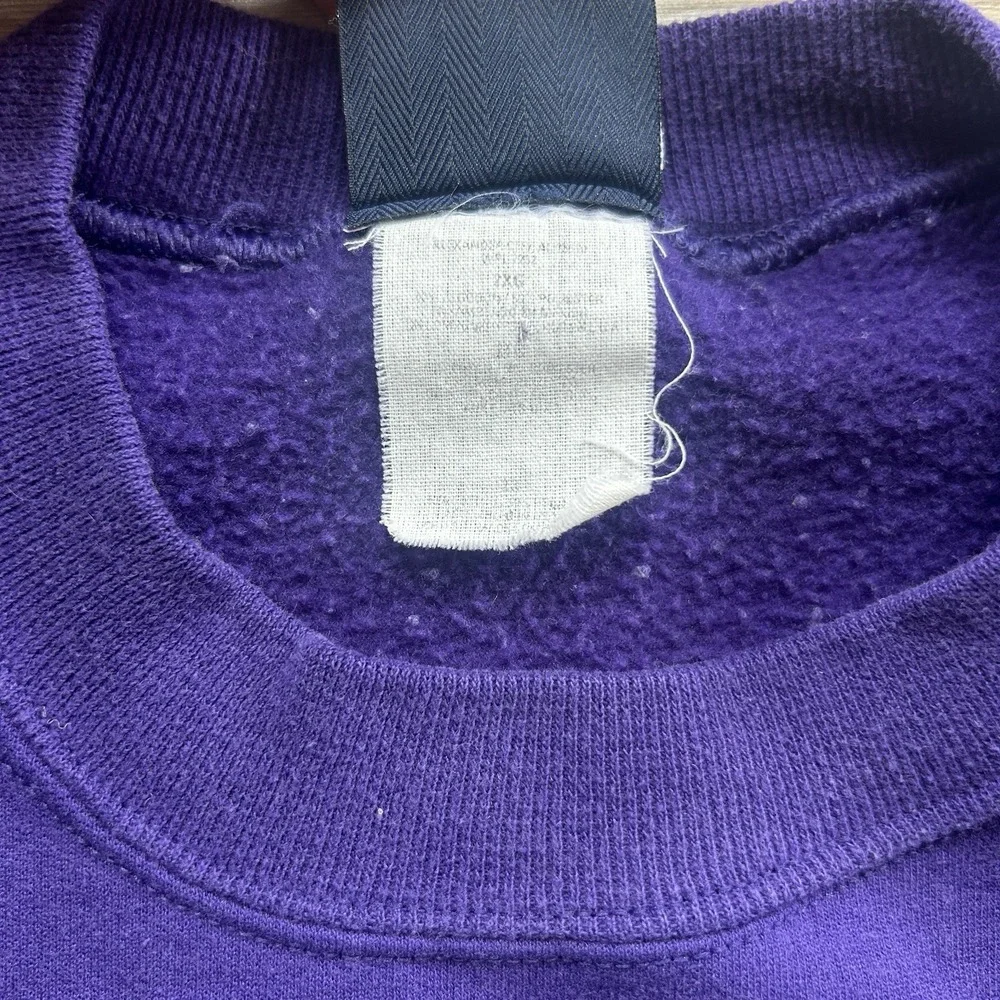 Vintage LSU Tigers Sweatshirt A|S Sports 2XL Purple Embroidered Crewneck 90s